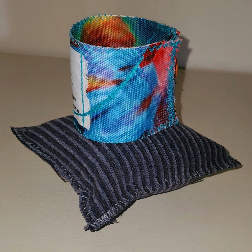 Sun & Moon Cuff Bracelet Wide Tie Dye Fabric Print - Picture 6 of 12
